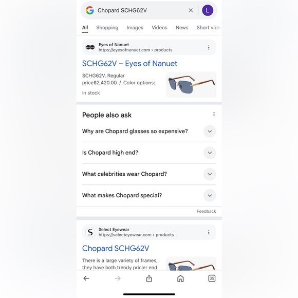 👑Chopard SCHG62V 383P‼️ Wood-Polarized Lenses ‼️ - Picture 5 of 16